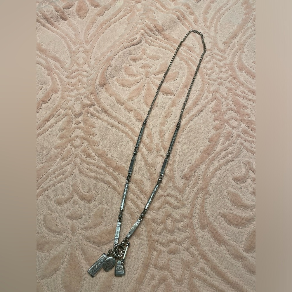 Brighton Long Necklace Silver Toggle with Charms